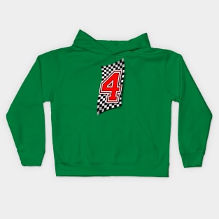 Racer Number 4 Kids Hoodie